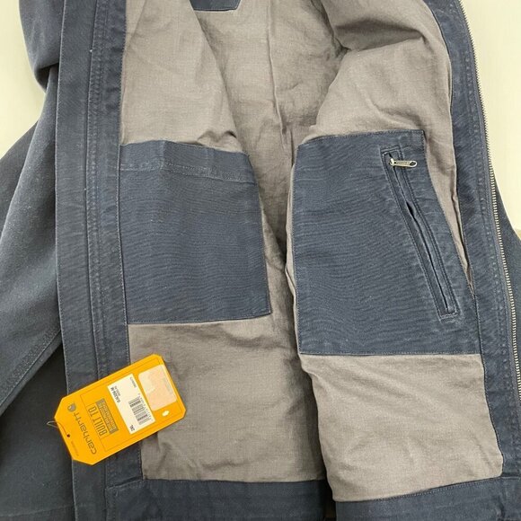 NWT Carhartt Rugged Flex Duck Detroit Jacket Relaxed Fit Mens Size 2XL Blue - Picture 10 of 12